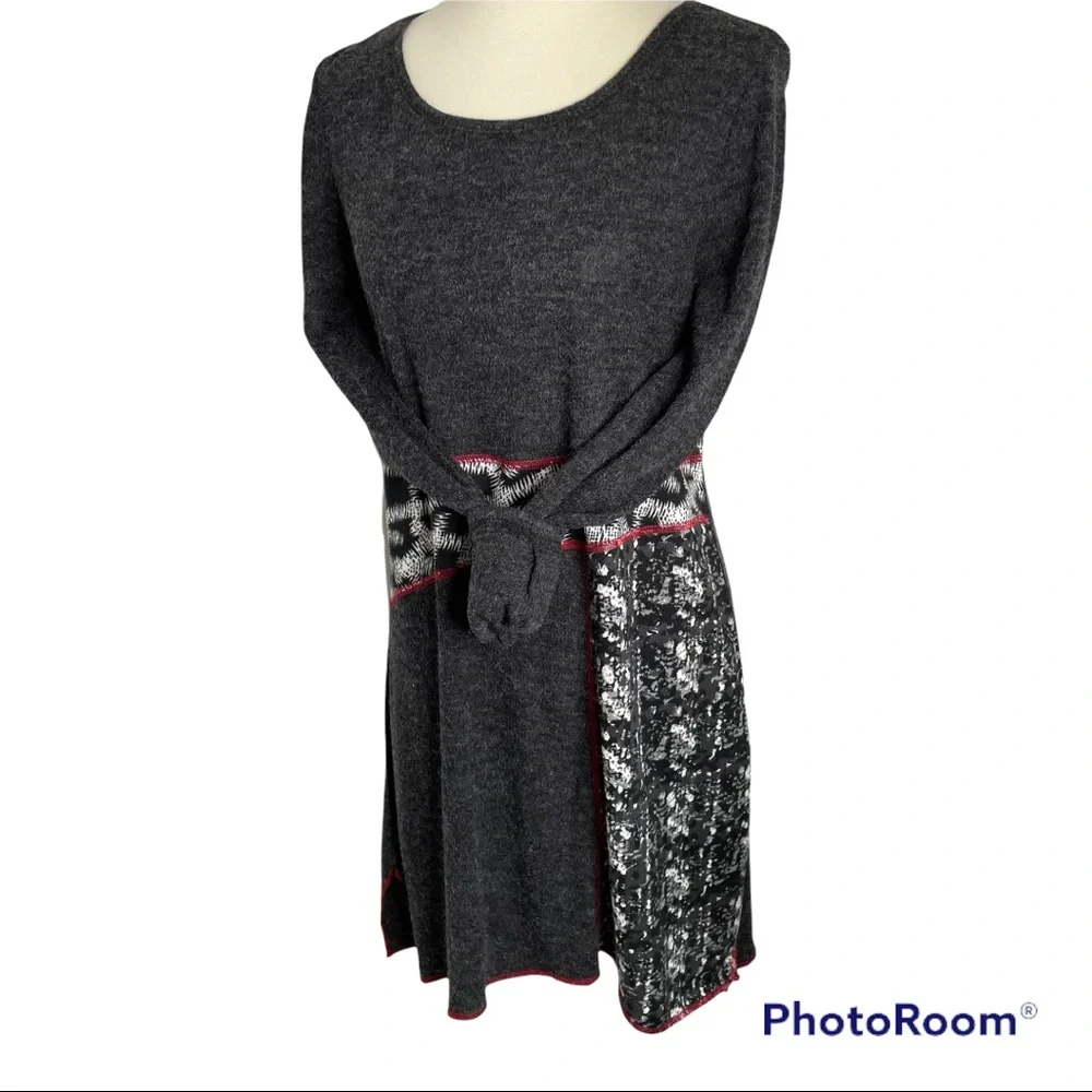High Secret Dress Long Sleeve Multi-pattern Sz L - Picture 11 of 11